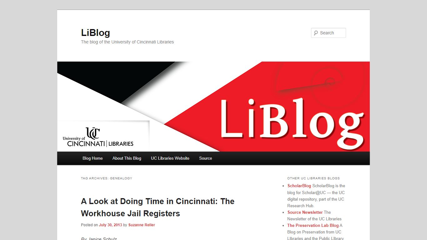 Genealogy | LiBlog - University of Cincinnati